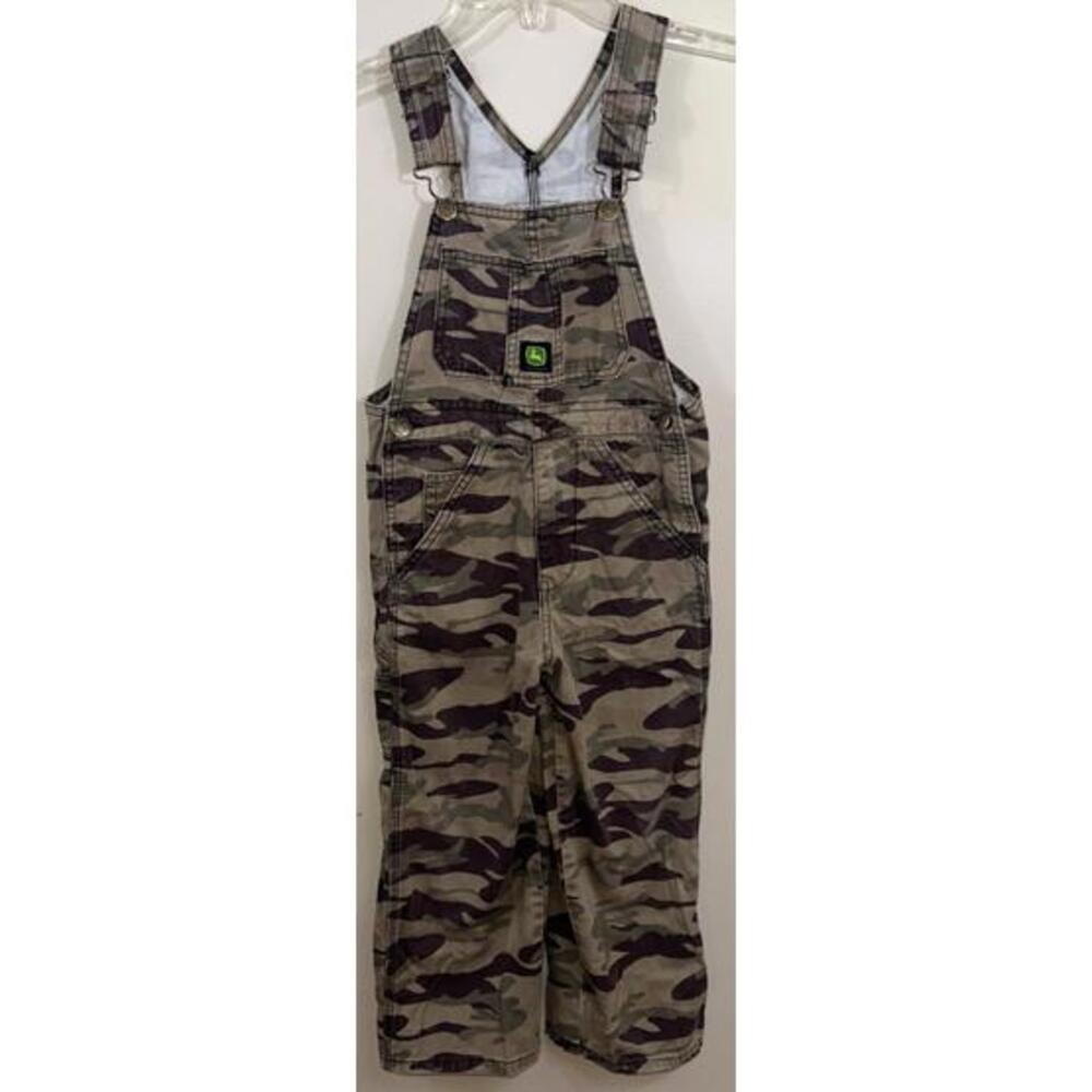 John Deere Kids' Camo Overalls - Green Camo